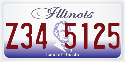 IL license plate Z345125