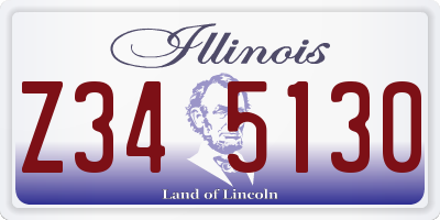IL license plate Z345130