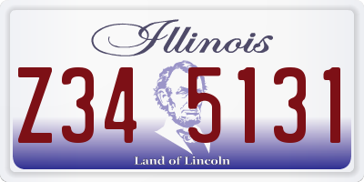 IL license plate Z345131