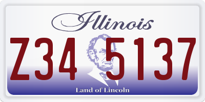 IL license plate Z345137