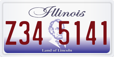 IL license plate Z345141