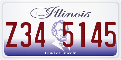IL license plate Z345145