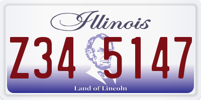 IL license plate Z345147