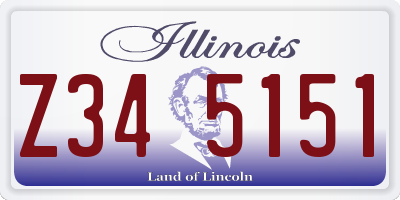 IL license plate Z345151