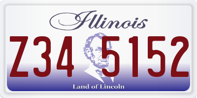 IL license plate Z345152