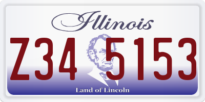 IL license plate Z345153