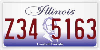 IL license plate Z345163