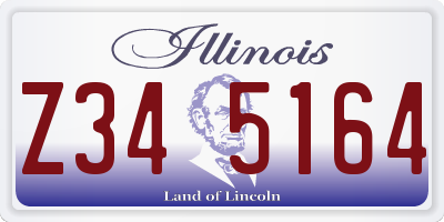 IL license plate Z345164