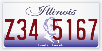 IL license plate Z345167