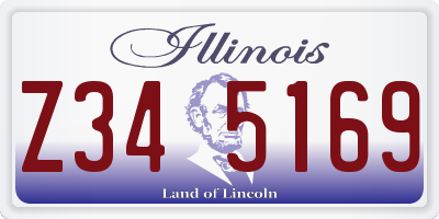 IL license plate Z345169