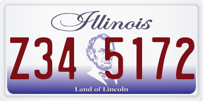 IL license plate Z345172