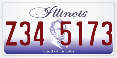IL license plate Z345173