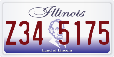 IL license plate Z345175