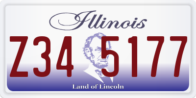 IL license plate Z345177