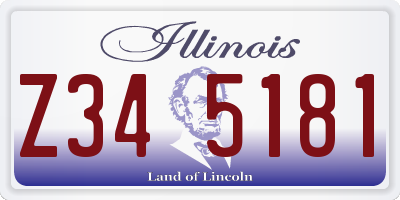 IL license plate Z345181