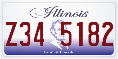 IL license plate Z345182
