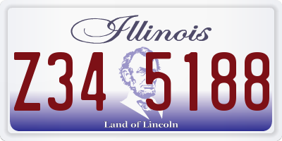 IL license plate Z345188