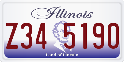 IL license plate Z345190
