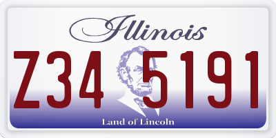IL license plate Z345191