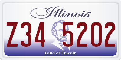 IL license plate Z345202