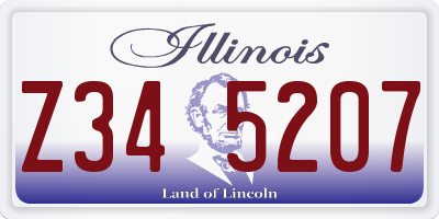 IL license plate Z345207
