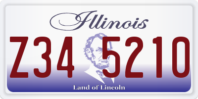IL license plate Z345210
