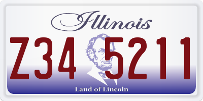 IL license plate Z345211
