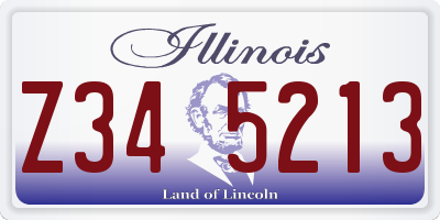 IL license plate Z345213