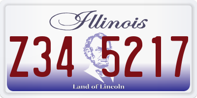 IL license plate Z345217