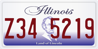 IL license plate Z345219