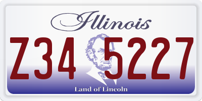 IL license plate Z345227