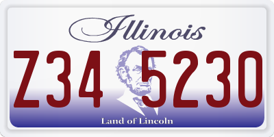 IL license plate Z345230