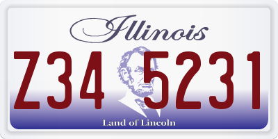 IL license plate Z345231