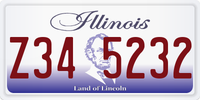 IL license plate Z345232