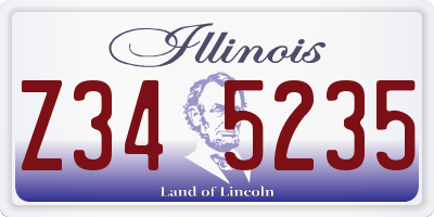 IL license plate Z345235