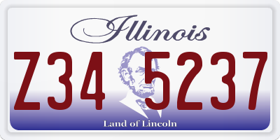 IL license plate Z345237