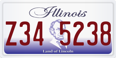IL license plate Z345238