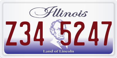 IL license plate Z345247