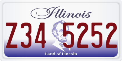 IL license plate Z345252