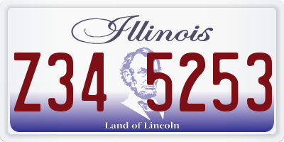 IL license plate Z345253