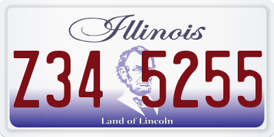 IL license plate Z345255