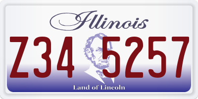 IL license plate Z345257
