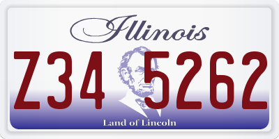 IL license plate Z345262