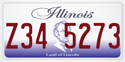 IL license plate Z345273