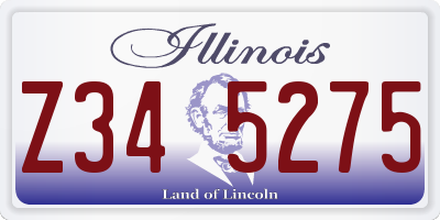 IL license plate Z345275