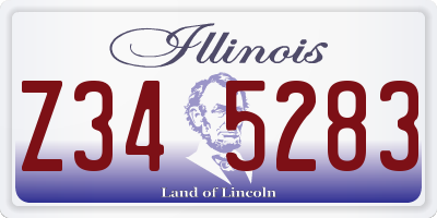 IL license plate Z345283