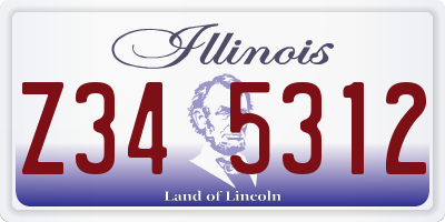 IL license plate Z345312
