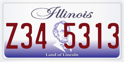 IL license plate Z345313