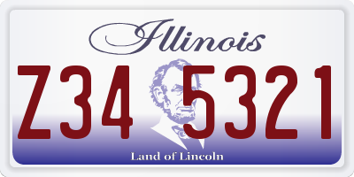 IL license plate Z345321