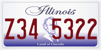 IL license plate Z345322